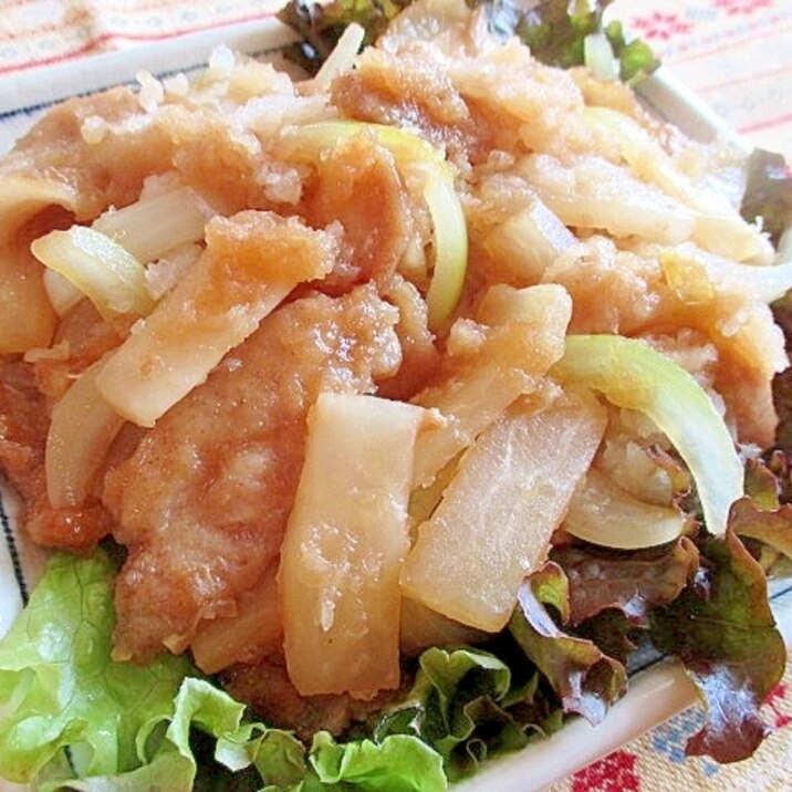 豚肉とW大根のさっぱりポン酢炒め♪
